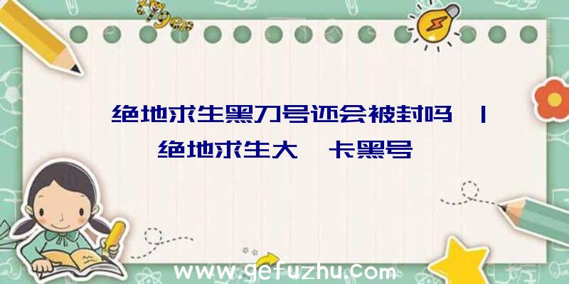 「绝地求生黑刀号还会被封吗」|绝地求生大佬卡黑号